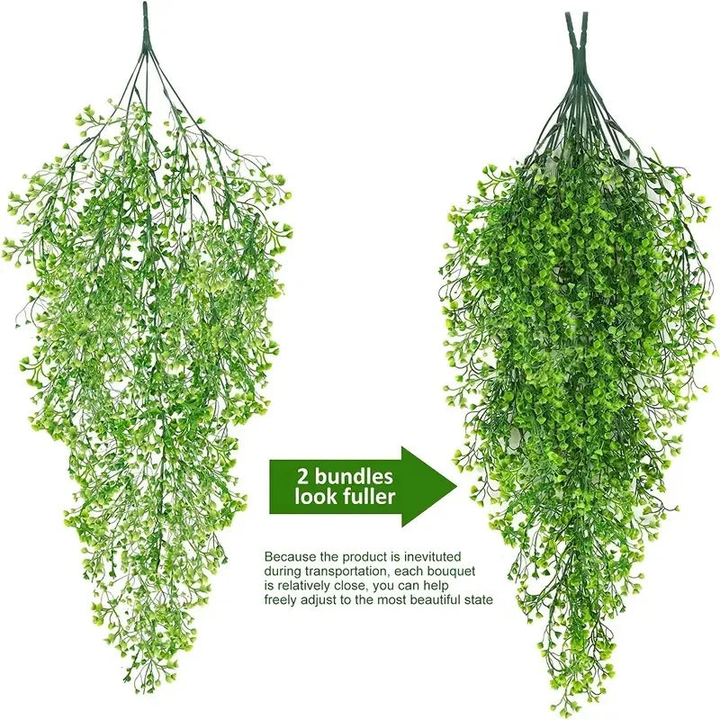 1/2Pcs 80CM Artificial Plants Vine Hanging Leaves Vines for Home Room Decor Garden Wedding Decoration Outdoor Decor Fake Plant