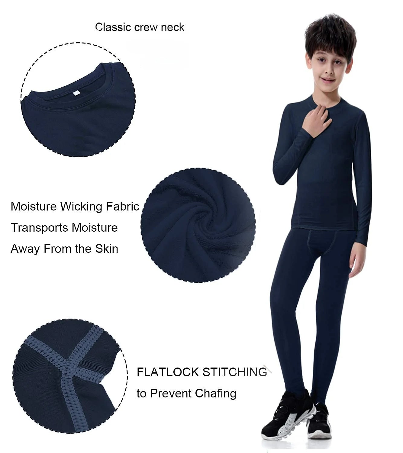 Winter Sports Suit for Children Quick Drying Thermal Underwear Boys Girls Compression Sportswear for Basketball Football
