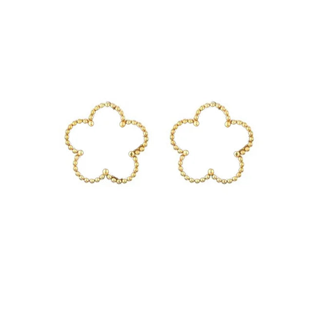 Stainless Steel Clover Bracelet for Women 14k Gold Silver Five Leaf Flower Delicate Lucky Link Bracelets Jewelry for Girls 