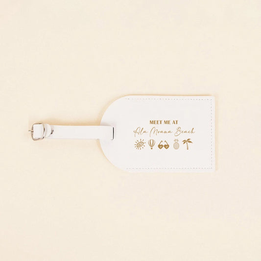 Personalized PU Leather Luggage Tag Monogrammed Couple Travel Baggage Label Tags Wedding Bridal Shower Gift for Family Friends