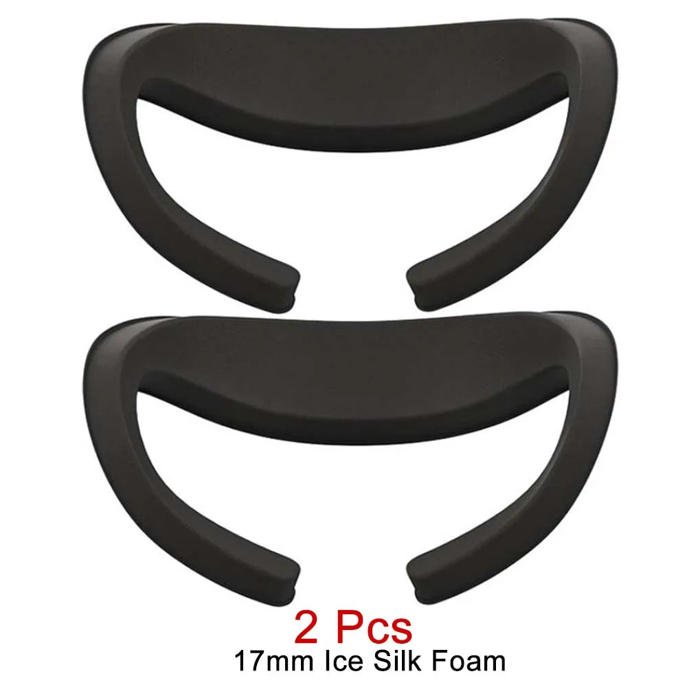 For Meta Quest 3 Face Mask Cover AMVR Upgraded 3-in-1 Facial Interface PU Leather Ice Silk Fabric / Replacement Foam Pad