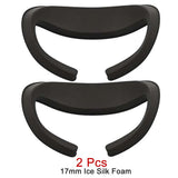 For Meta Quest 3 Face Mask Cover AMVR Upgraded 3-in-1 Facial Interface PU Leather Ice Silk Fabric / Replacement Foam Pad
