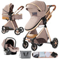 Baby Stroller 3‑in‑1 Travel System Pushchair Lightweight Pram from Birth All‑Terrain Baby Buggy Compact Fold Stroller Summer