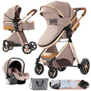 Baby Stroller 3‑in‑1 Travel System Pushchair Lightweight Pram from Birth All‑Terrain Baby Buggy Compact Fold Stroller Summer