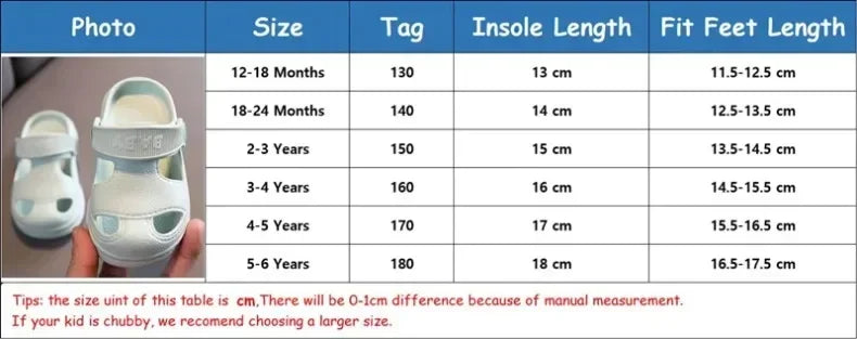 New Kids Summer Sandals Hole Shoes Baby Anti-slip Soft Floor Boys Girls Beach Sandals Slippers 1-6 Years Children