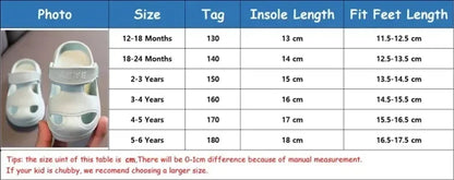 New Kids Summer Sandals Hole Shoes Baby Anti-slip Soft Floor Boys Girls Beach Sandals Slippers 1-6 Years Children