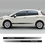 2pcs Car Long Side Stripes Stickers DIY Auto Vinyl Film Decals For FIAT Punto DIY Automobiles Decoration Car Tuning Accessories