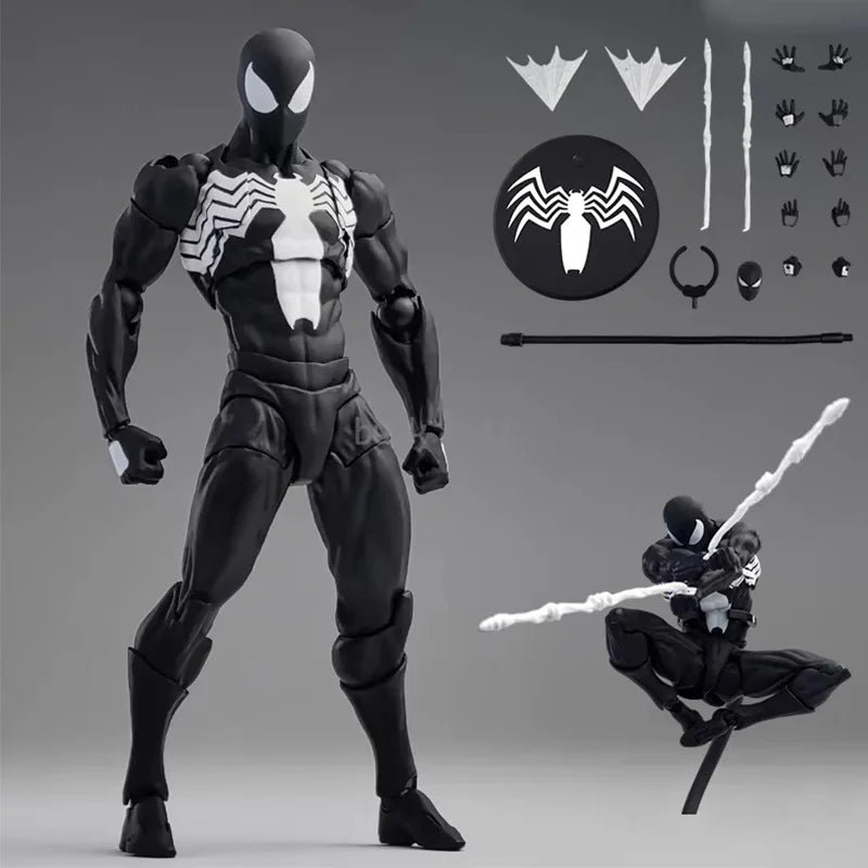 Mess Toys Spiderman Action Figure Black Neighbor Symbiote Spider Man Figures Ct Toys Black Red Spider-Man Figurine Kids Toys