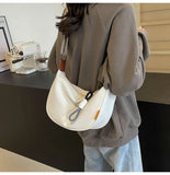 2024 New Fashion Crossbody Bag Simple Wide Shoulder Strap Design Single Shoulder Bag Original Style Commuting Dumpling Women's Bag