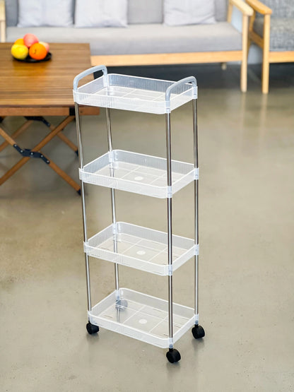 Trolley Bookshelf Kitchen Storage Rack Kitchen Corner Narrow Slit Storage Cabinet Bathroom Living Room Home Organizer