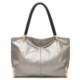 FOXER Genuine Leather Lady's Handbag Elegant Luxury Design Women Shoulder Bag Large Capacity Tote Bag Best Gift for Mom, Wife