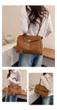 Casual Large Capacity Lychee Pattern Single Shoulder Slant Cross Bag Versatile Underarm Bag Simple Stylish Tote Bag