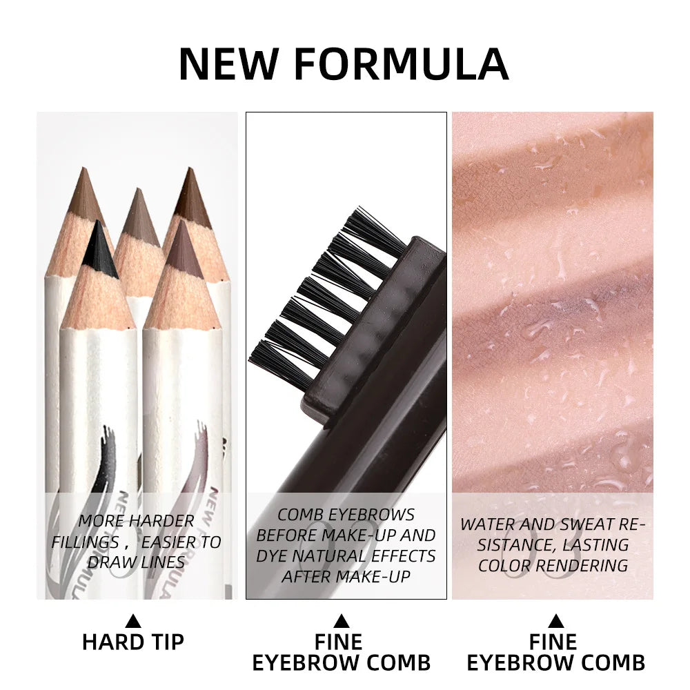 Makeup Menow Eyebrow Pencil Eyebrow Marker Waterproof Eyebrow Tattoo for Eyebrows 5 Colors Enhancer Dye Tint Pen Long Lasting