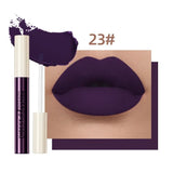 Nude Matte Lip Gloss 24 Colors Long-lasting Velvet Lipstick Waterproof Non-stick Cup Sexy Red Dark Lip Tint Makeup Cosmetic