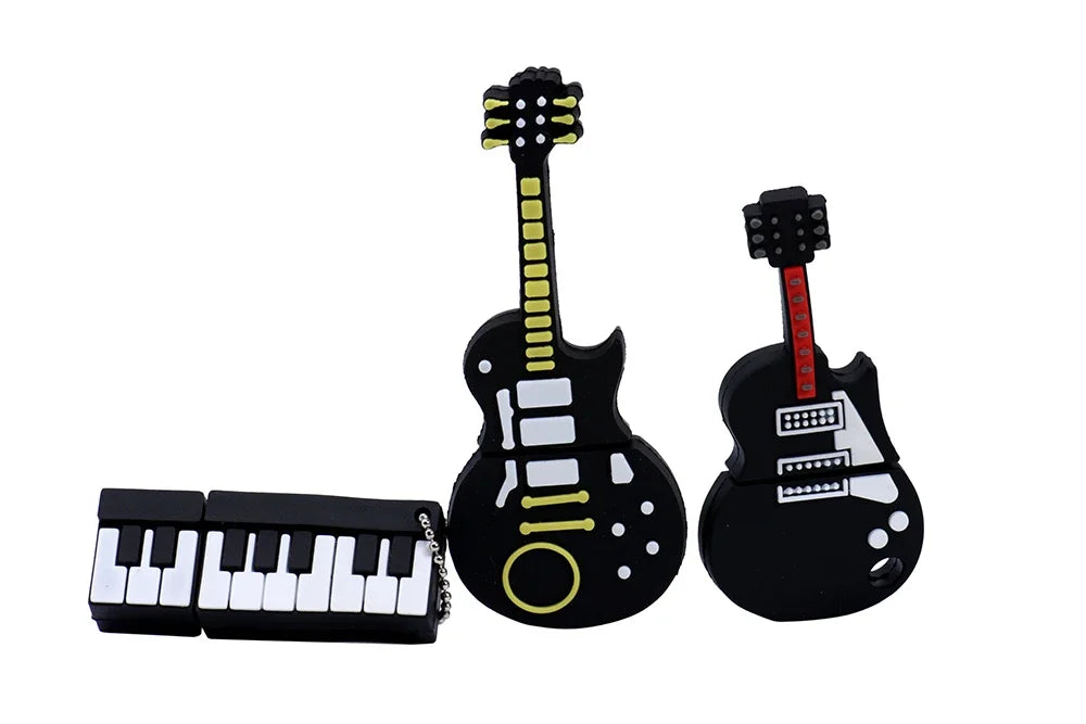 JASTER - Memoria USB de 64 GB con diseño de instrumento musical, diseño de guitarra, violín y violín, resistente al agua, 16 GB y 8 GB