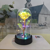 Artificial Rose Flowers for Girlfriend, Eternal Rose, LED Light, Leaf Flower, Wedding Decoration, Christmas Gifts, Valentine's Day 