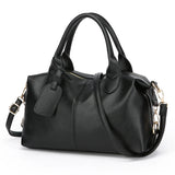Genuine Brand Soft Leather Shoulder Bag For Women Casual Tote Bag Female Solid Color Purse Simple Design Handbag Commuting Sac