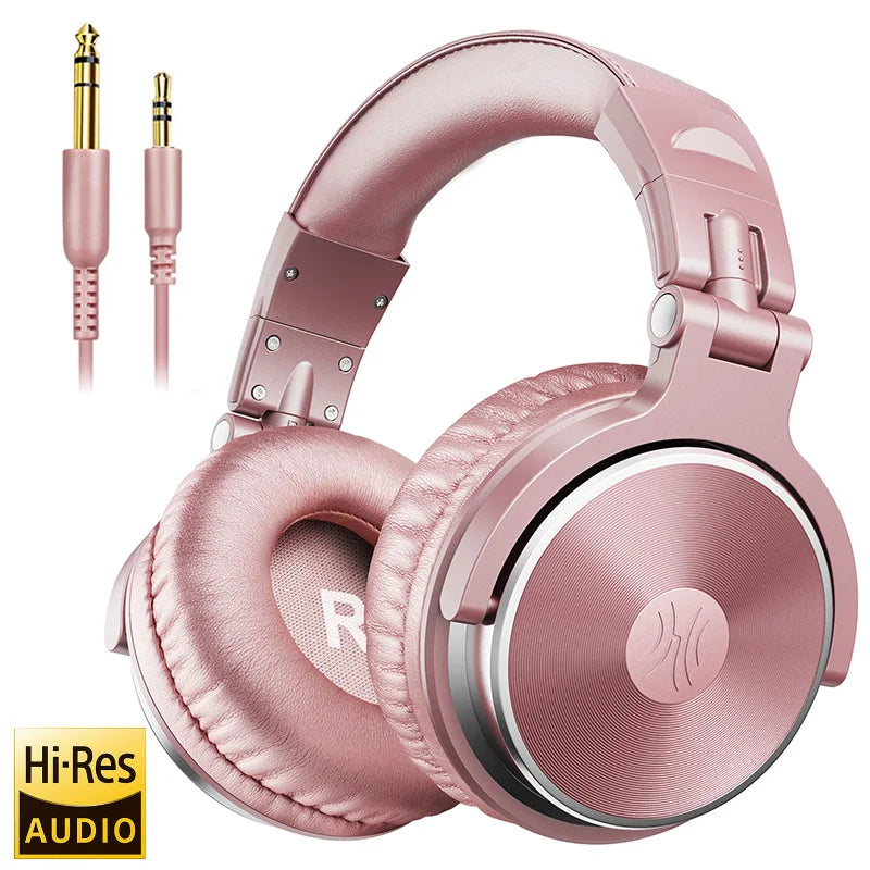 Oneodio Pro 10 Wired Headphones Over Ear Hi-Res Audio Wired Headset With Microphone Studio DJ Stereo Headphones 3.5mm/6.35mm