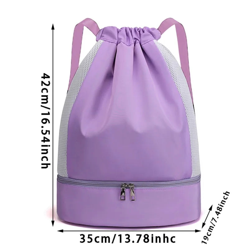 Wet Dry Separation Fitness Bag Swimming Bag Waterproof Travel Sport Bag Basketball Soccer Pouch Hiking Climbing Backpack