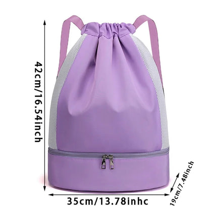 Wet Dry Separation Fitness Bag Swimming Bag Waterproof Travel Sport Bag Basketball Soccer Pouch Hiking Climbing Backpack