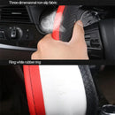 38cm Steering Wheel Cover PU Leather Anti Slip Steer Wheel Protector Breathable Fiber Braid Universal Steering Cover