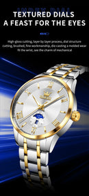 OLEVS 3638 Mens Watch Original Quartz Watch Stainless Steel Waterproof Luminous Large Dial Day Date Watches Luxury Men Box Reloj