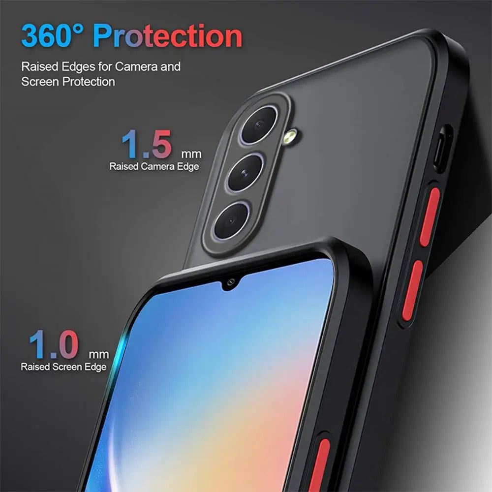 Luxury Matte Samung A15 A05 A05s Case Silicone Edge Hard PC Matte Back Cover For Samsung Galaxy A54 A34 5G Camera Protect Fundas