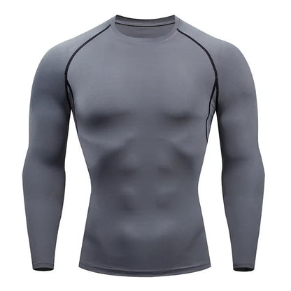 Breathable Rashguard Compression Shirt Men Dry Fit Sports T-Shirt MMA Fitness Gym Running Shirt High Quality 