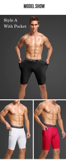 2025 Compression Shorts Men Summer Sportswear Training Tights Gym Fitness Leggings Short Pants Sport Bottoms Running Shorts Men