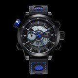2024 NEW AMST Luxury Brand Men's Quartz LED Watches Men Fashion Casual Sports Clock Genuine Leather Military Wrist Watch