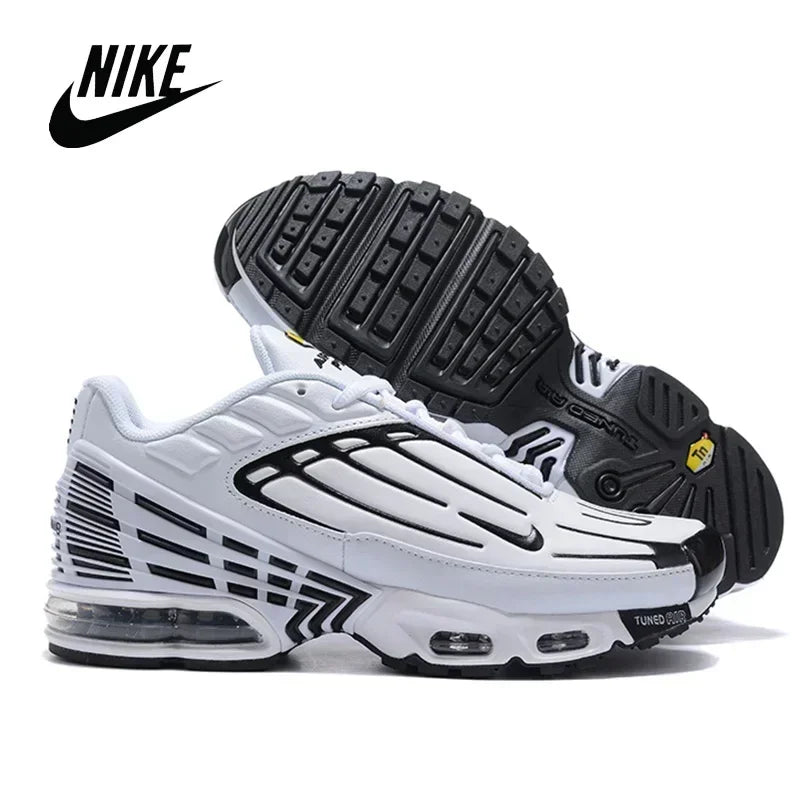 Nike TN Air Max Plus Frequency Pack Yellow Black Men Running Shoes Comfortable Sports Lightweight Sneakers AV7940-700 Original