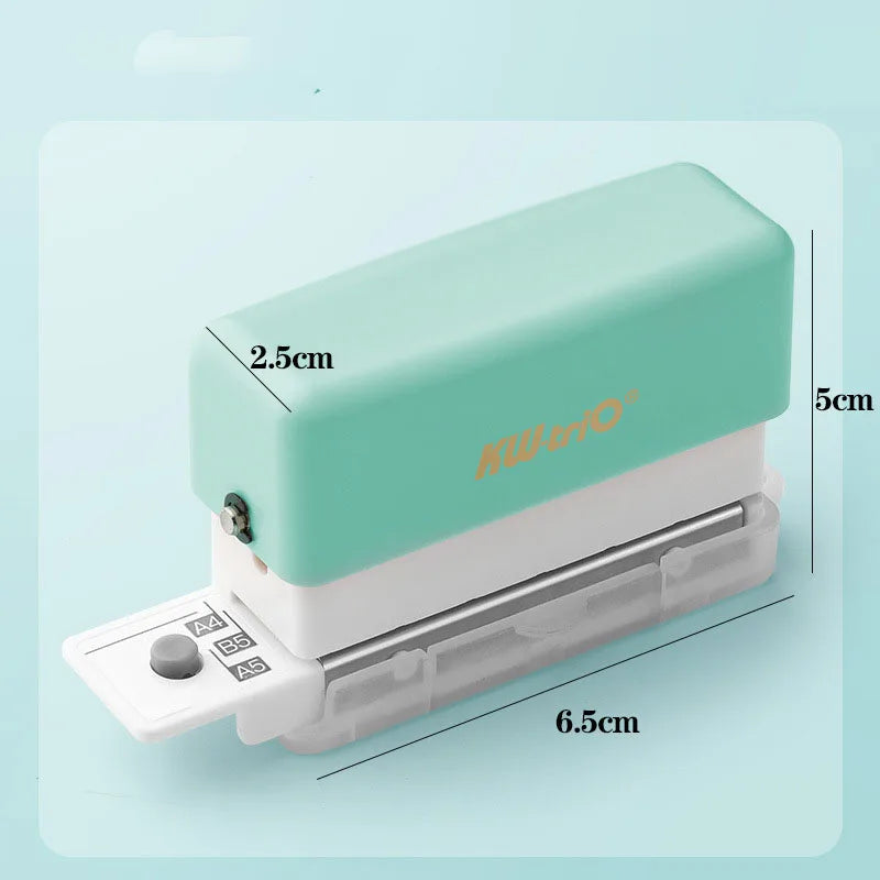 Mini 6-Hole Punching Machine DIY Book Page Stitcher Paper Binding Punch Planner Loose Leaf Paper Hole Puncher Office Stationery