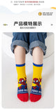 5 Pairs Marvel Kids Socks Spider-Man Kawaii New Fall Winter Cartoon Boy Children Mid-calf Socks Cotton Sock for Boys Gifts