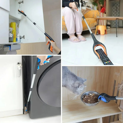 Pinza recogedora de basura con clip giratorio de 360°, ligera y resistente, de 81 cm, para personas mayores.