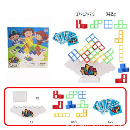 Blocos de empilhamento para crianças, Tetra Tower, Balance Game, Building Blocks, Puzzle Board, Assembly Bricks, Brinquedos educativos, Hot