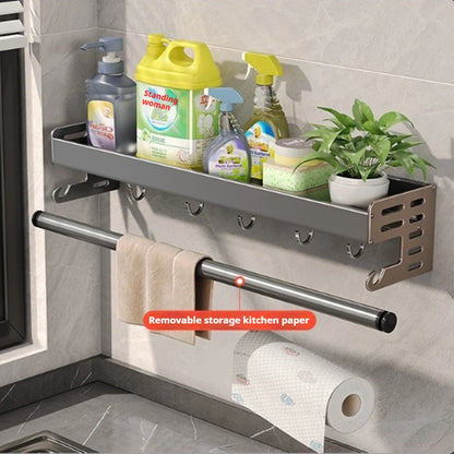 Estante de especias de cocina de pared, estante para condimentos, estante multifuncional para utensilios domésticos, organizadores colgantes de cocina