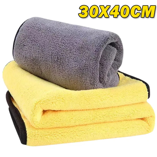 Toalla de microfibra para lavado de coches, paño de limpieza, secado, detallado de coches, 30 cm, 40 cm, 60 cm (1 unidad, 3 unidades, 5 unidades) 