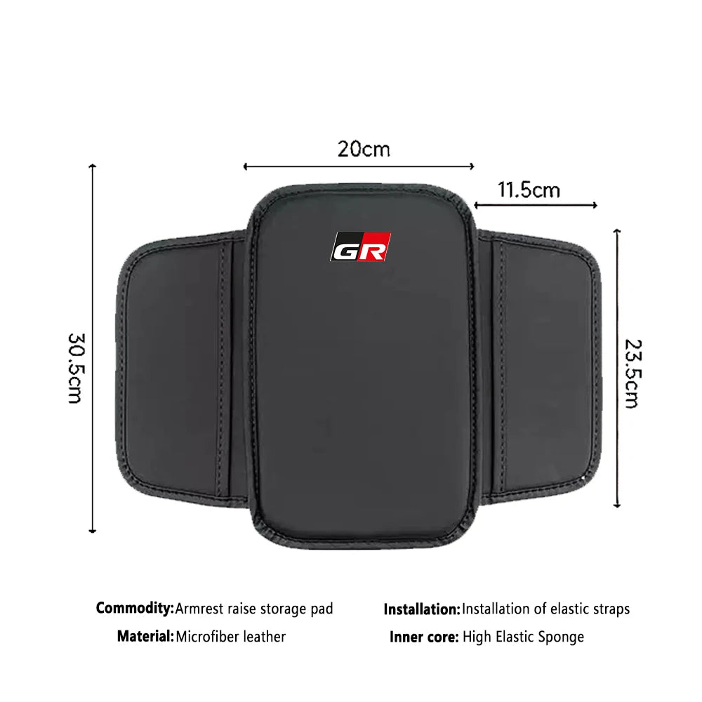 Car Center Console Protector Cover Universal Leather Car Armrest Box Cushion Pad for Toyota harrier GR Hilux Auto Accessories