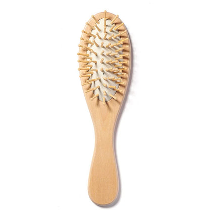 Hair Comb Air Bag Massage Wood Bamboo Air Cushion Comb Anti-static Pet Hair with Hand Salute   Produtos Pet  Grooming