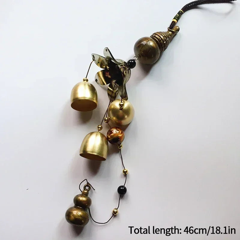 Japanese Wind Chimes Cast Iron Feng Shui Wind Bells Good Luck Hanging Pendant Indoor Outdoor Temple Home Garden Decoration