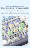 75% Hot-Swap Gaming Keyboard, Wireless FREEWOL F75 RGB Mechanical Keyboard with Metal Knobs, AULA F75 Same Model, Tri-Mode, 4000 mAh