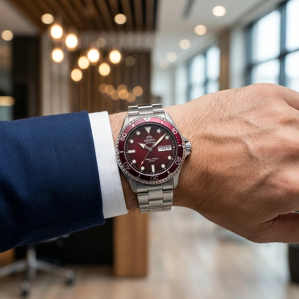 Relogio masculino automatico diver de mergulho em alo inox a prova de agua 200 M