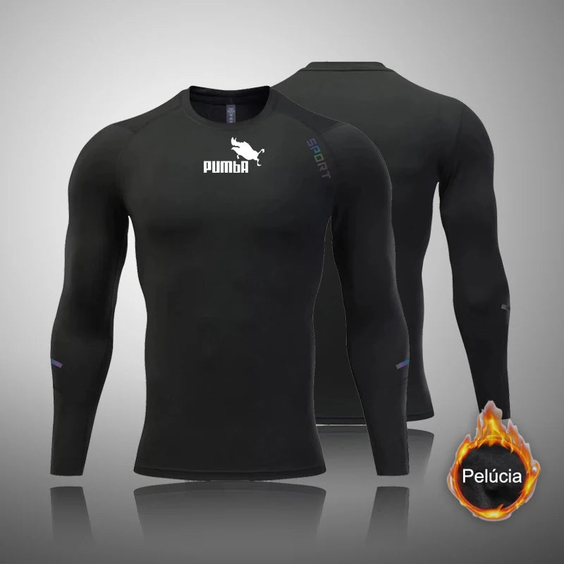 Ropa interior térmica de cuello alto para hombre, conjuntos de Calzoncillos largos de lana, calefacción térmica cálida, conjuntos de ropa interior térmica gruesa para invierno