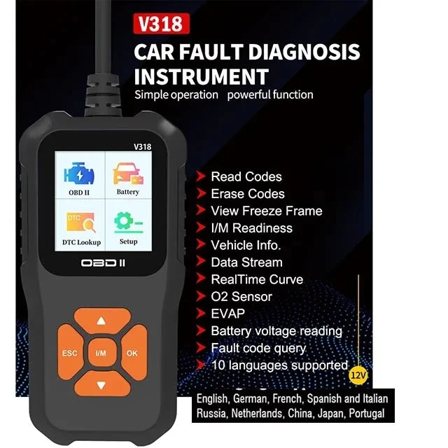 New OBD2 Scanner Professional Auto Engine System Diagnostic Lifetime Free Automotive DTC Lookup Code Reader Car Diagnostic Tool