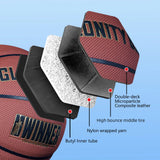 Size 5/6/7 Composite Leather Non-slip Basketball For In&Outdoor Soft Touch And Enhanced Durability Team Training Ball Black-Gold