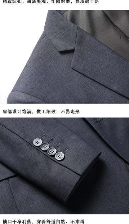 Suit Boutique Men's Fashion Business (Blazer+ Vest + Trousers) Gentleman's Wedding Casual Professional Formal Suit 3 Piece M-6XL