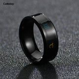 Temperature Ring Titanium Steel Mood Emotion Feeling Intelligent Temperature Sensitive Rings for Women Men Waterproof Jewelry
