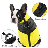 Padded Winter Warm Dog Clothes Waterproof Pet Vest Zipper Jacket For Small Medium Large Dogs Pug Chihuahua French Bulldog Coat