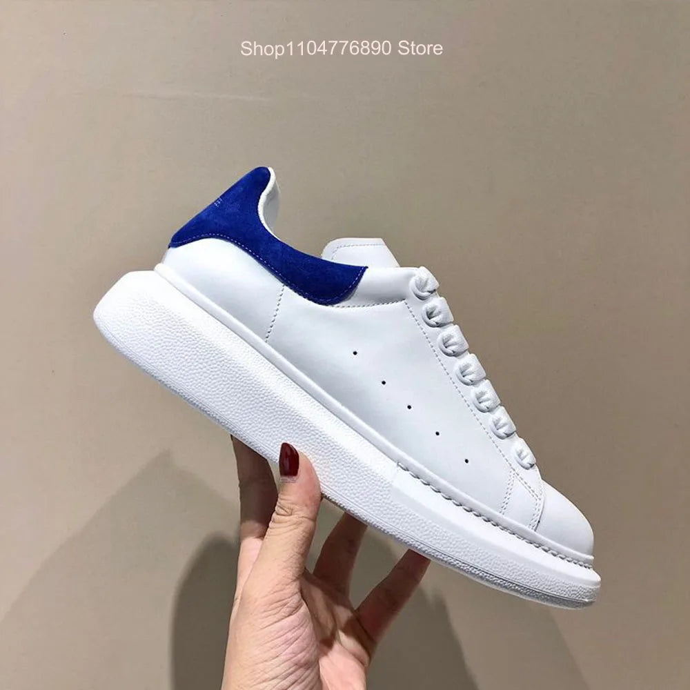 New all-match fashion white shoes men and women thick-soled height-increasing shoes casual couple sports shoes