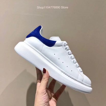 New all-match fashion white shoes men and women thick-soled height-increasing shoes casual couple sports shoes